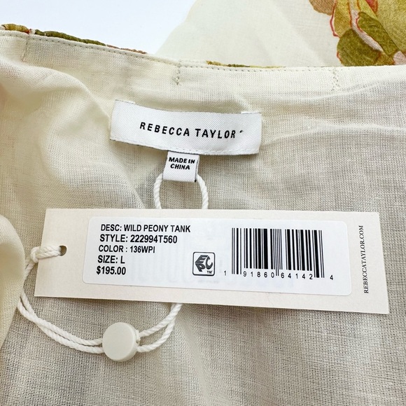 Rebecca Taylor Wild Peony Pleated Tank - Picture 7 of 16